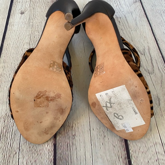 ELIE TAHARI Brown Calf Hair Leopard Print Heels - Picture 10 of 12